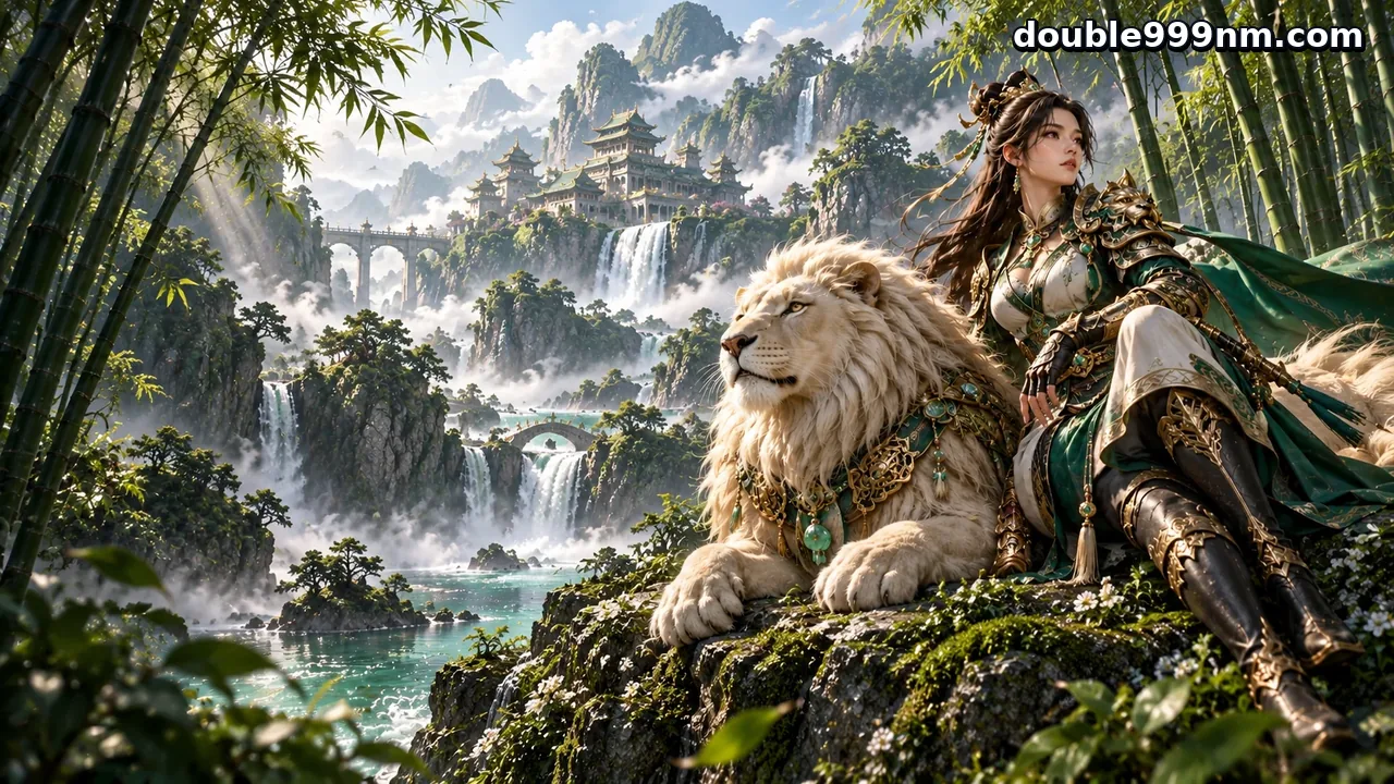 double999 — Penjaga Singa Gading bersama seekor singa putih